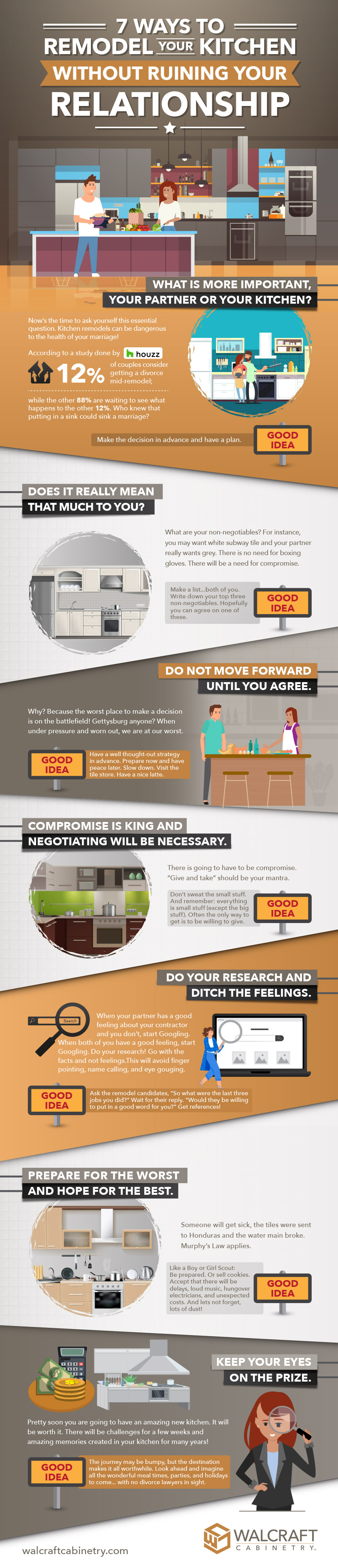 7 Ways to Remodel Your Kitchen Without Ruining Your Relationship — Infographic