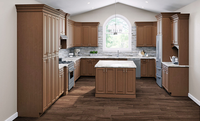 Beautiful-kitchen-with-JSI-RTA-Amesbury-Brown-Shaker-cabinets