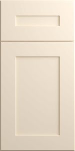 Ideal Cabinetry Napa Blended Cream off-white shaker kitchen cabinets door and drawer sample
