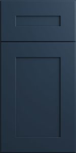 Ideal Cabinetry Nassau Mythic Blue blue shaker kitchen cabinets door and drawer sample