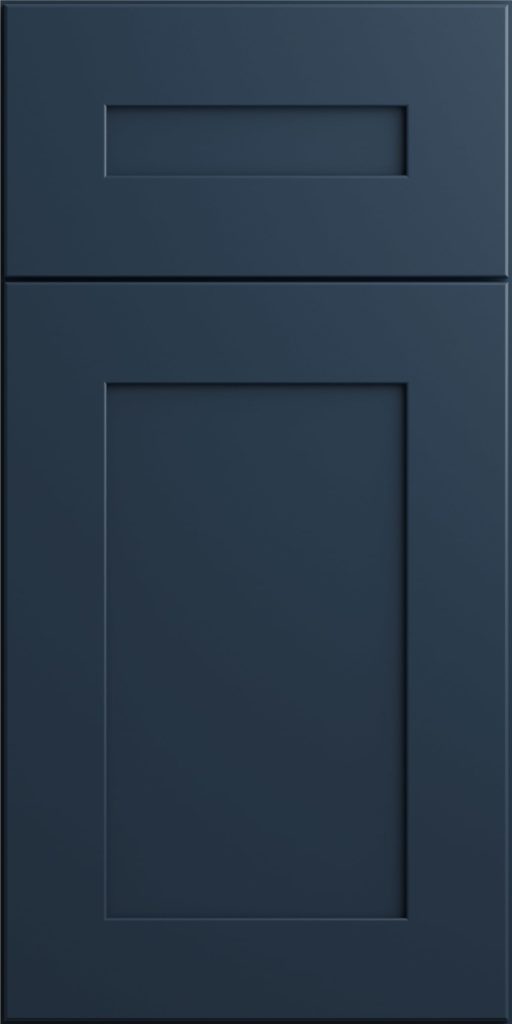 Ideal Cabinetry Nassau Mythic Blue blue shaker kitchen cabinets door and drawer sample 