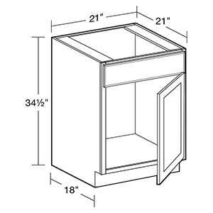 (2) Door (1) False Drawer Vanity Sink Base RTA Cabinet