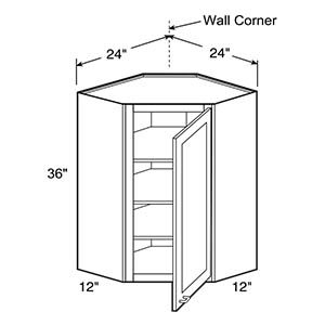 (1) Door Wall Angle RTA Cabinet (3) Shelves