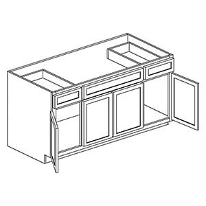 (4) Door (2) Drawer (1) False Drawer Vanity Sink Base