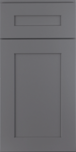 ROC Cabinetry Pebble Gray dark gray shaker rta kitchen cabinets door and drawer sample