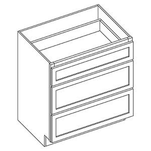 (3) Drawer Vanity Base Cabinet