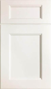 Fabuwood Fusion Dove shaker white kitchen cabinets door and drawer sample
