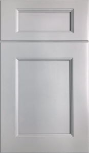 Fabuwood Fusion Nickel shaker gray kitchen cabinets door and drawer sample