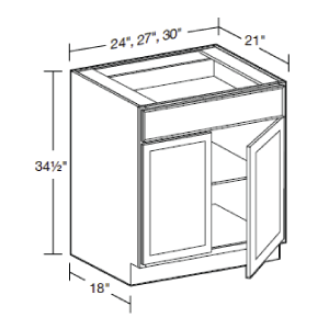 (2) Door (1) Drawer Vanity RTA Cabinet