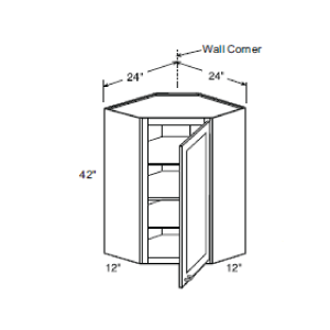 (1) Door Wall Angle RTA Cabinet (3) Shelves