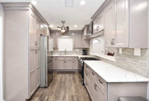 New kitchen featuring Fabuwood Onyx Horizon shaker gray kitchen cabinets