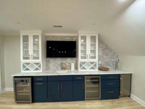 New kitchen featuring ROC Cabinetry Navy Blue Shaker blue shaker rta kitchen cabinets