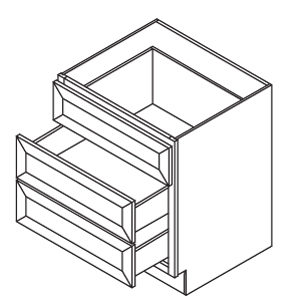 (3) Drawer Vanity Drawer Base RTA Cabinet