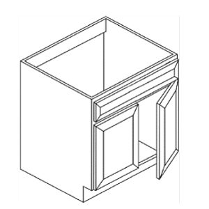 (2) Doors (1) False Drawer Vanity Sink Base RTA Cabinet